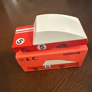 Candylab Red and White Wooden Toy Car #5